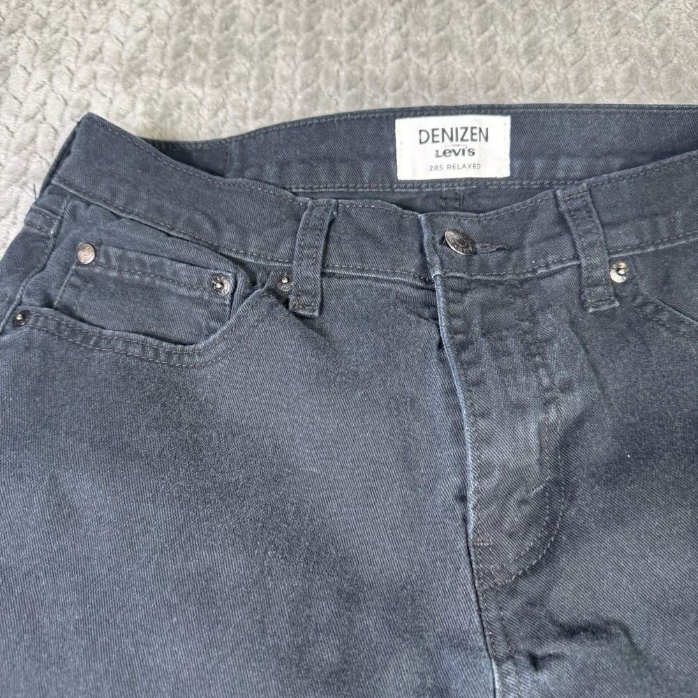 Denizen from Levis 285 Relaxed Fit Black Jeans Mens 30x30 Casual Denim Pants - Picture 2 of 12
